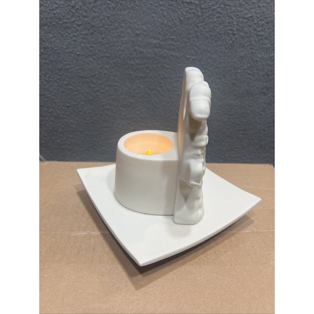 Party Lite O Holy Night Wiseman King w/ Gift Camel Candle Holder Tealight Plate - Picture 6 of 11